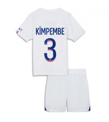 Paris Saint-Germain Presnel Kimpembe #3 Udebanesæt Børn 2023-24 Kort ærmer (+ korte bukser)